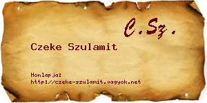 Czeke Szulamit névjegykártya